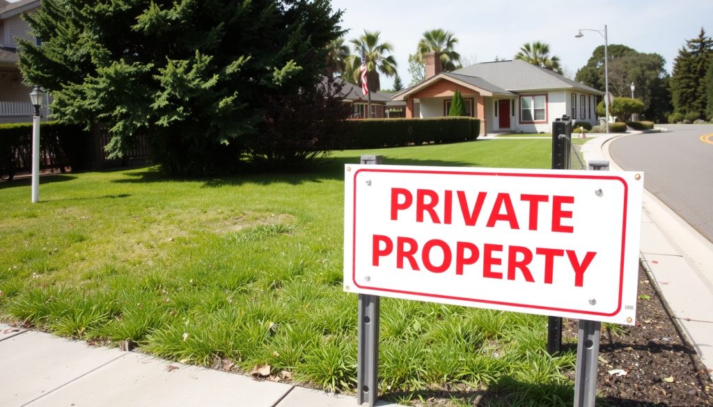 Private property sign